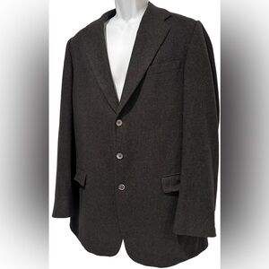 TALLIA SARTORIA MENS BLAZER MONGOLIAN CASHMERE GRAY VENTLESS SERCI EXTRA LONG 50